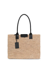 Raffia_Leather Tote Bag