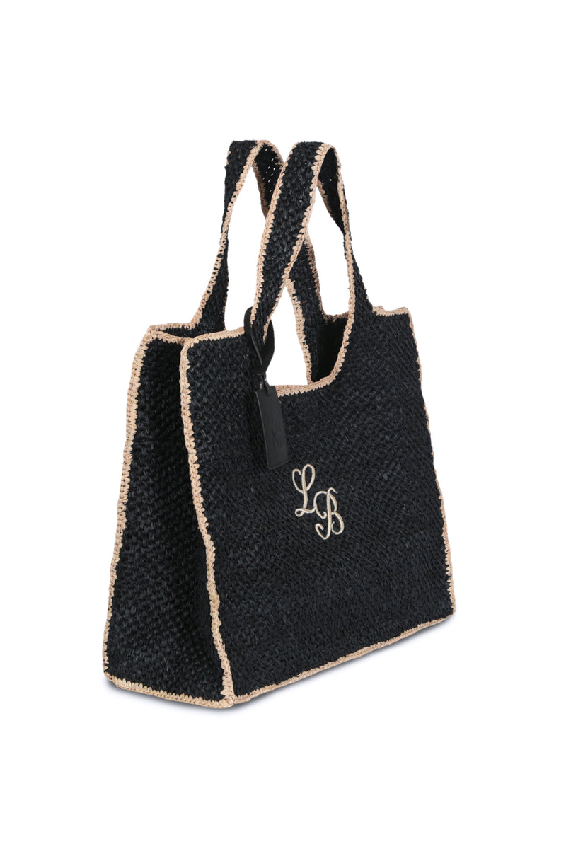 Black Raffia_Tote Bag  Duo