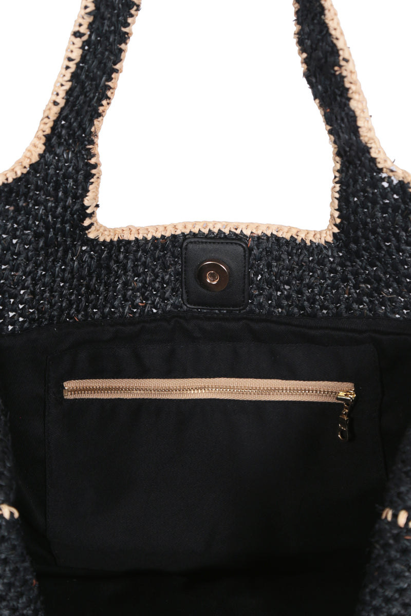 Black Raffia_Tote Bag  Duo