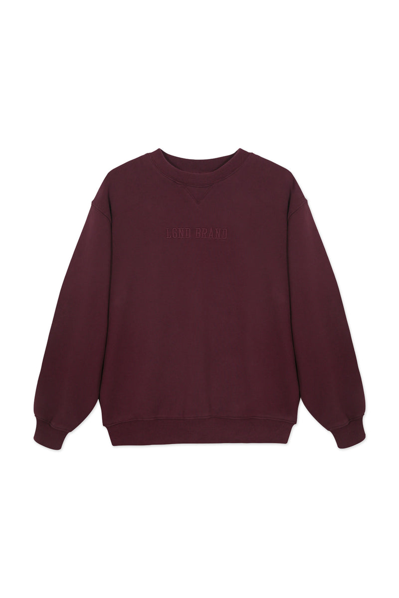 Sweatshirt_ Burgundy Crewneck LGND Brand