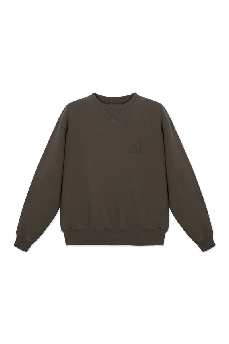 Sweatshirt_ Green Crewneck Minimal