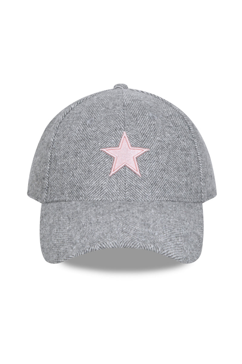 Gray Tweed_Pink Star