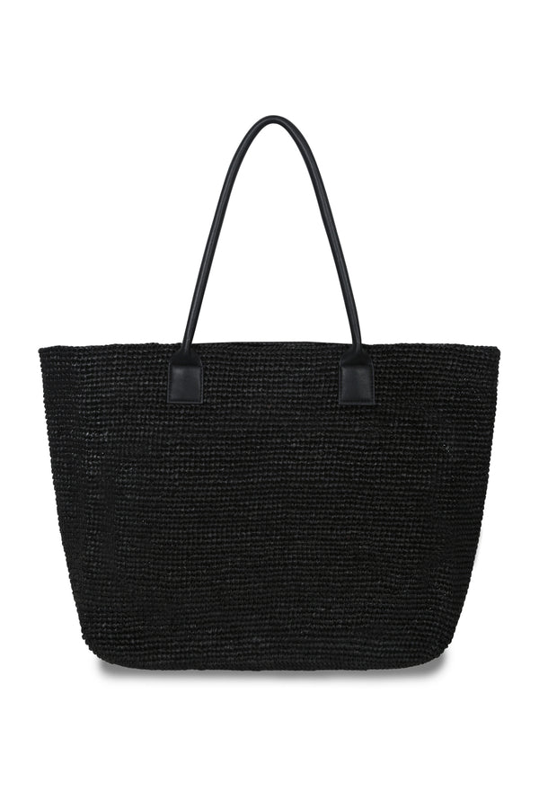 Black Raffia_ Tote Bag