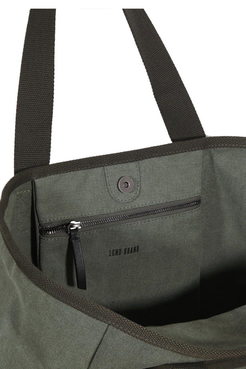 New Canvas Strap Tote Bag_Green