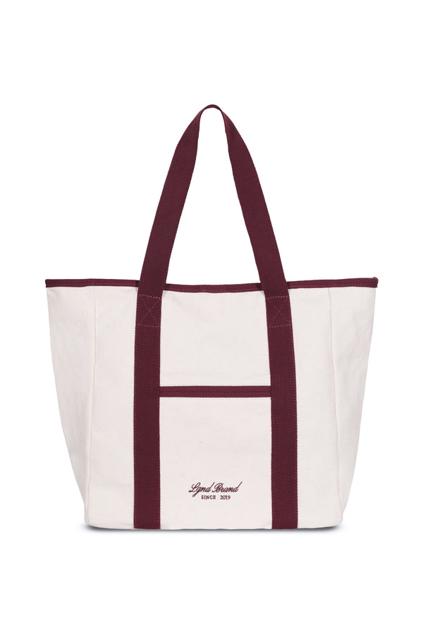 New Canvas Strap Tote Bag_Burgundy