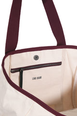 New Canvas Strap Tote Bag_Burgundy