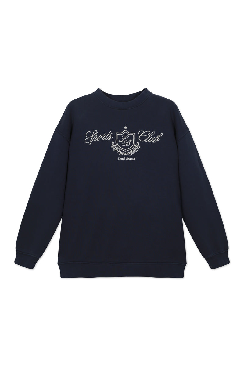 Sweatshirt_ Navy Crewneck Sport Club