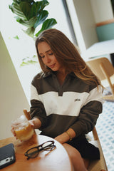 Polo Sweatshirt_Green Striped