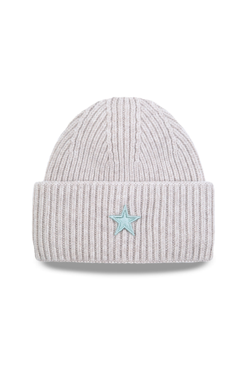 Kids Beanie_Sand Light Blue Star
