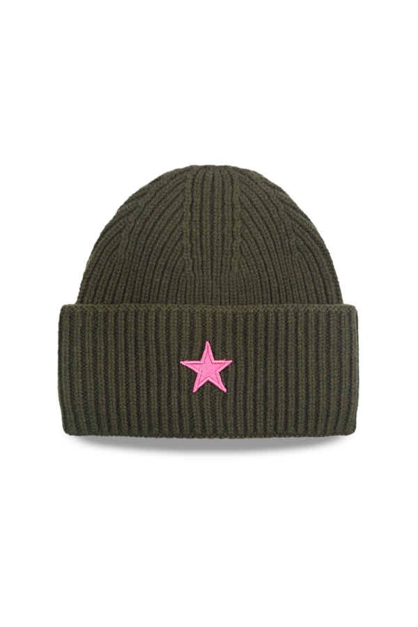 Beanie_Green Pink Star