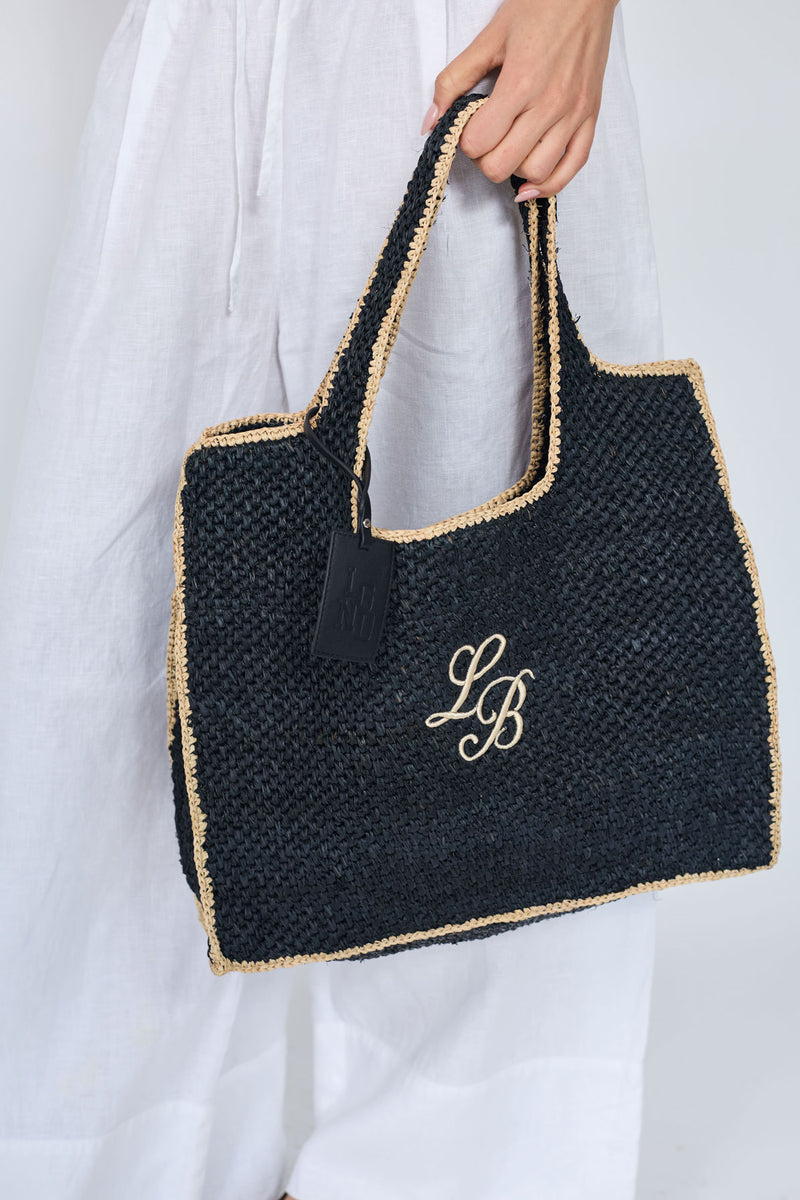 Black Raffia_Tote Bag  Duo