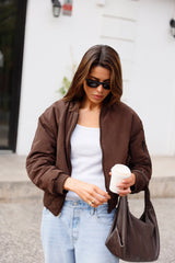 Bomber_Jacket Black/Coffee