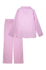 Pijama_Striped Pink Sweatpant Set