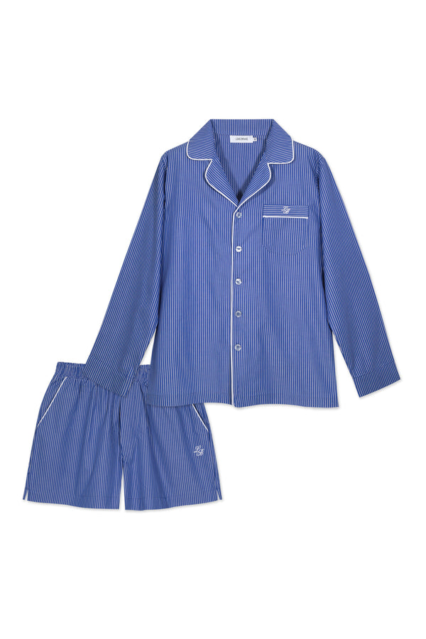Pijama_Striped Navy Short Set