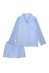 Pijama_Striped Light Blue Short Set