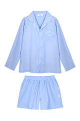 Pijama_Striped Light Blue Short Set