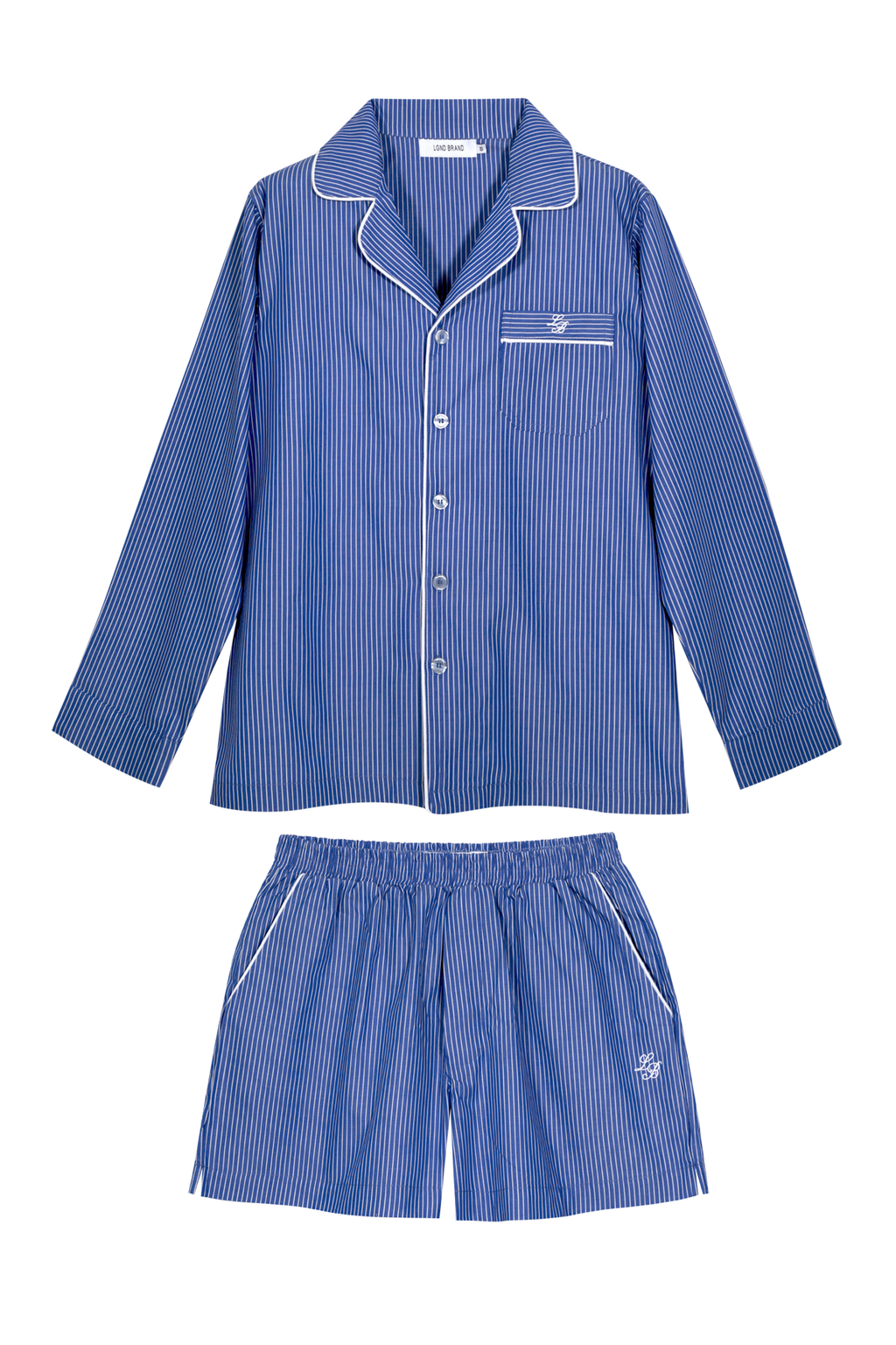 Pijama_Striped Navy Short Set