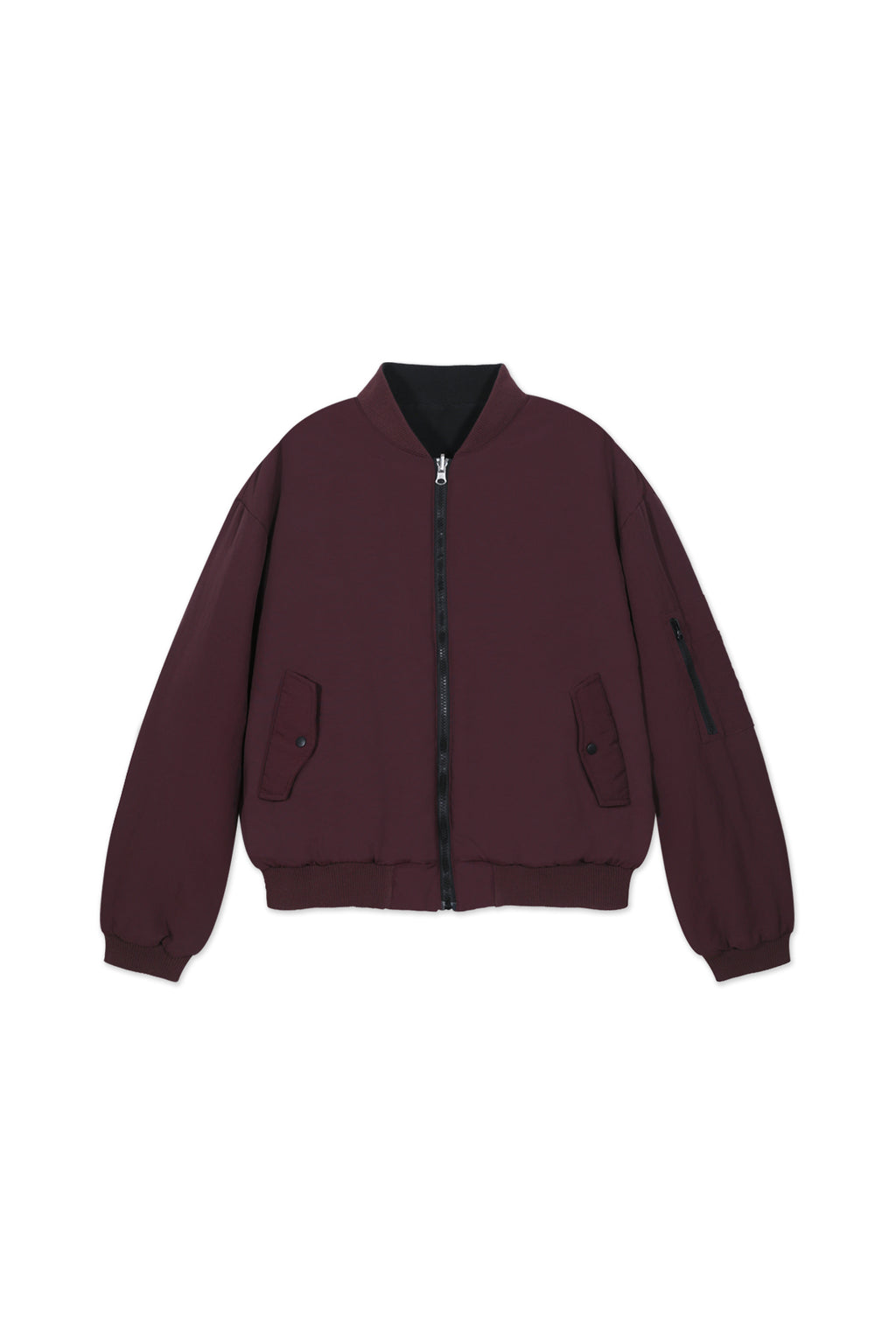 Bomber_Jacket Black/Burgundy