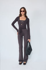 Straight Leg_Legging Coffee Espresso