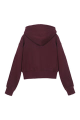 Sweatshirt_Cropped Hoodie_Burgundy
