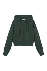 Sweatshirt_Cropped Hoodie_Green