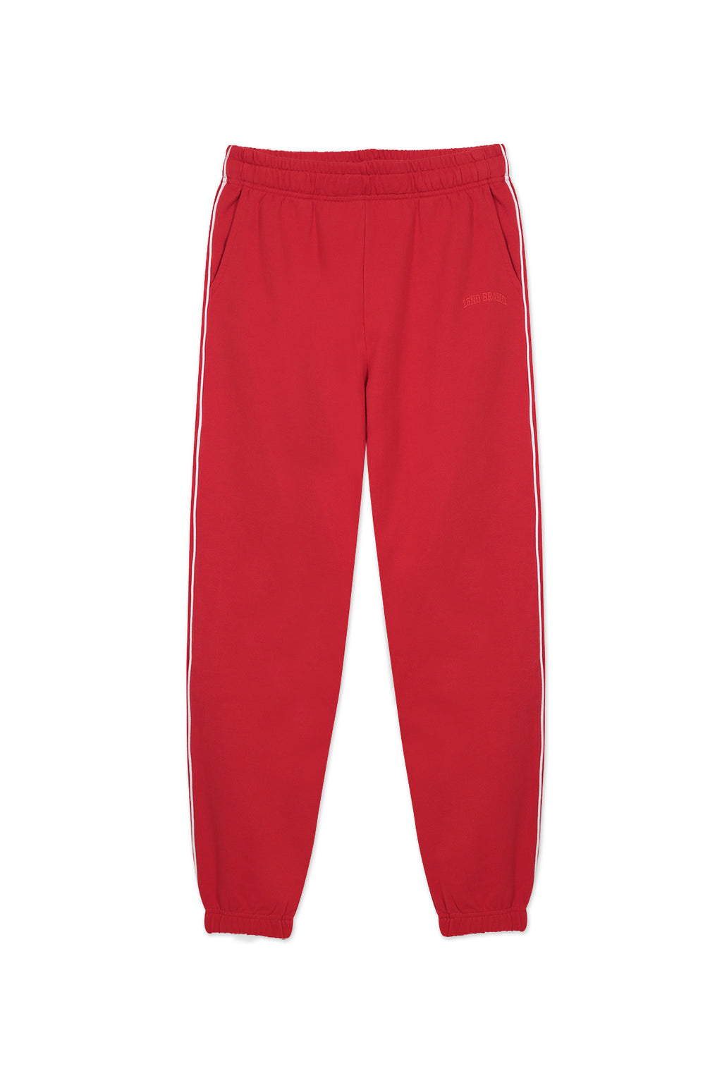 Cuffed_Ribbon Sweatpant Red