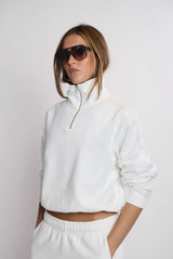 Sweatshirt Off White_Midi Mock Neck LB