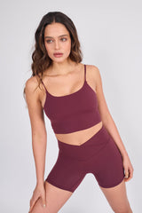 Crop_Short Burgundy