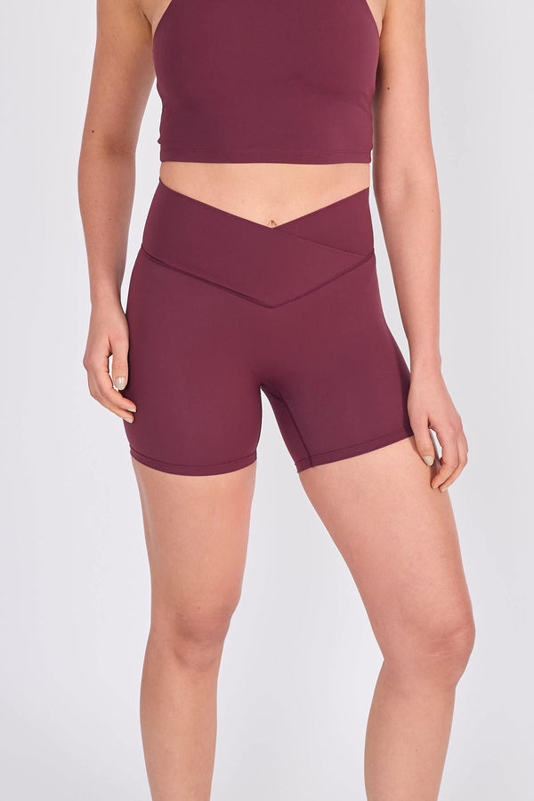 Crop_Short Burgundy