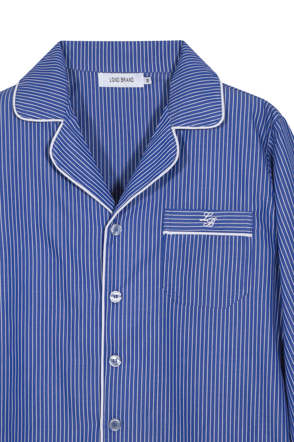 Pijama_Striped Navy Short Set