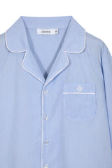 Pijama_Striped Light Blue Sweatpant Set