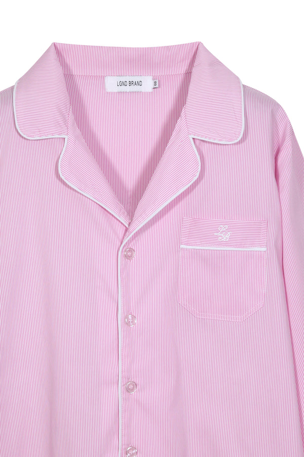 Pijama_Striped Pink Sweatpant Set