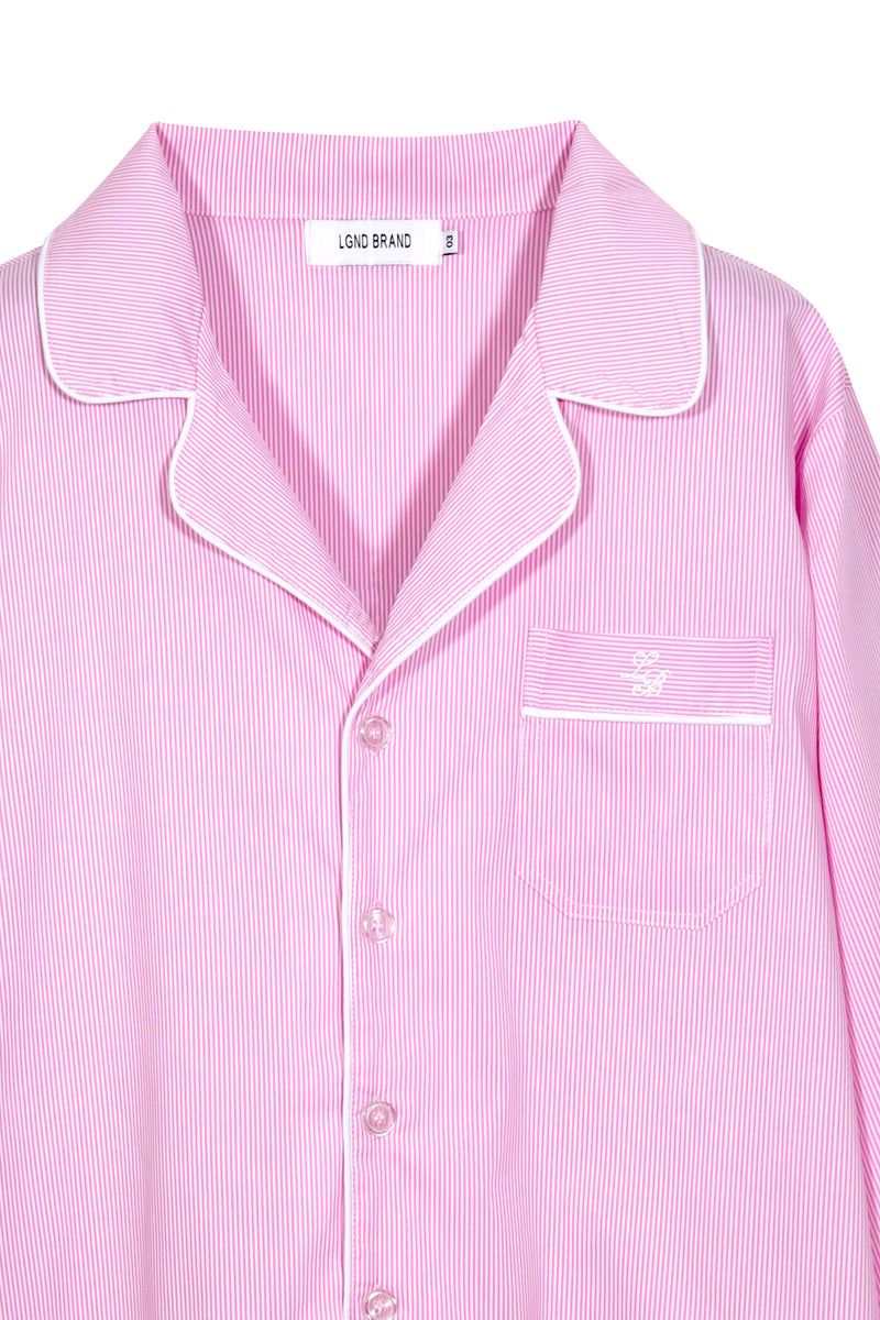 Pijama_Striped Pink Short Set