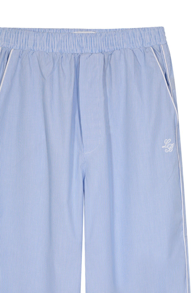 Pijama_Striped Light Blue Sweatpant Set