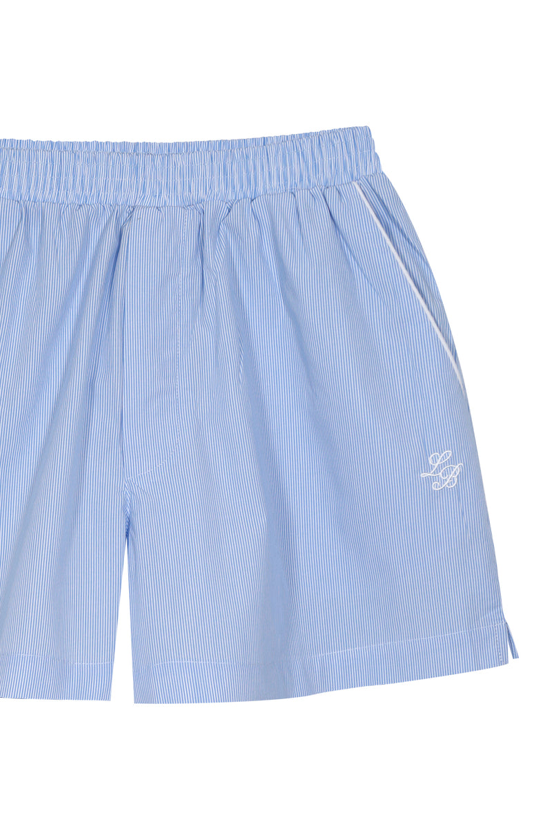 Pijama_Striped Light Blue Short Set