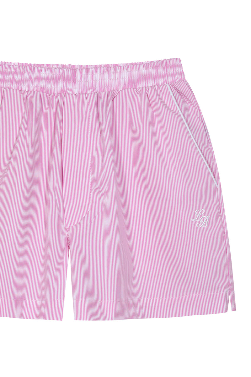 Pijama_Striped Pink Short Set