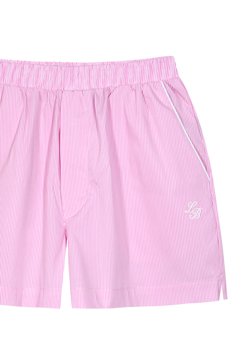 Pijama_Striped Pink Short Set