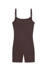 Strap Romper_Brown