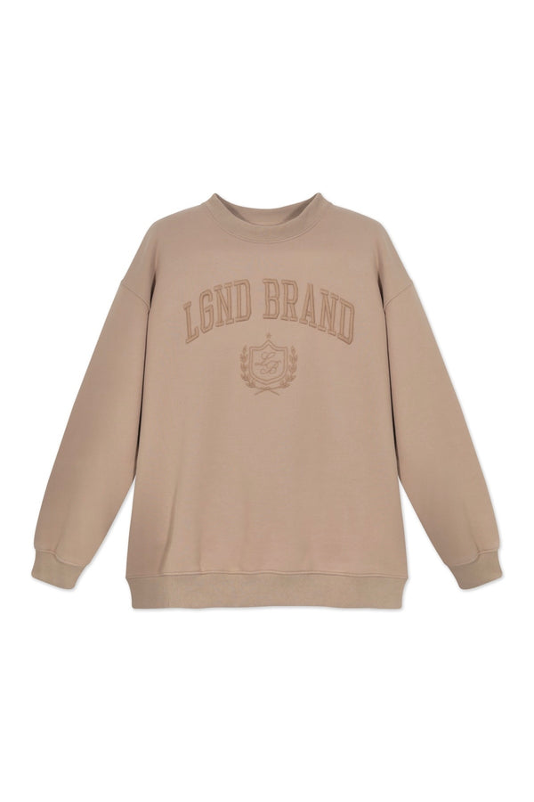 Sweatshirt_ Beige Crewneck LB Insignia