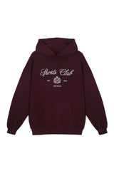 Sweatshirt_Burgundy Hoodie Sport Club Insignia