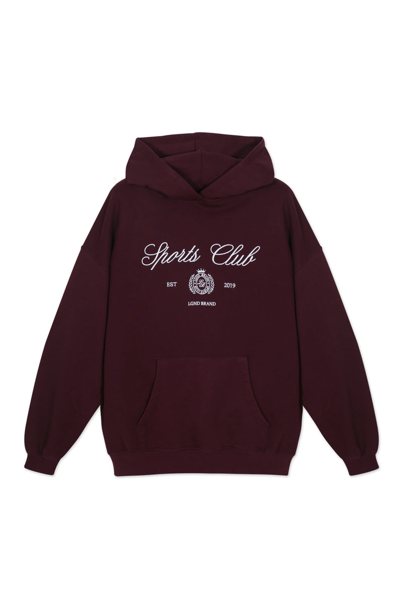 Sweatshirt_Burgundy Hoodie Sport Club Insignia