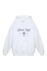 Sweatshirt_Off White Hoodie Sport Club Insignia