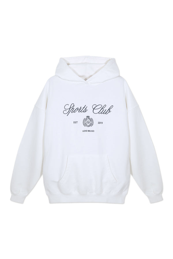 Sweatshirt_Off White Hoodie Sport Club Insignia