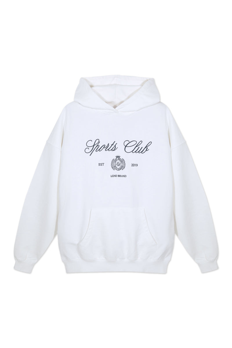 Sweatshirt_Off White Hoodie Sport Club Insignia