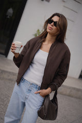 Bomber_Jacket Black/Coffee