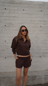 Polo Sweatshirt_Coffee