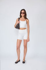 Straight_Crop Short Off White