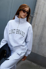 Sweatshirt_Light Gray Mock Neck Black LGND BRAND