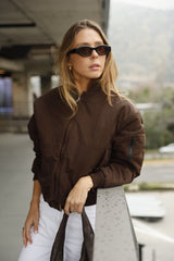 Bomber_Jacket Black/Coffee
