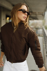 Bomber_Jacket Black/Coffee